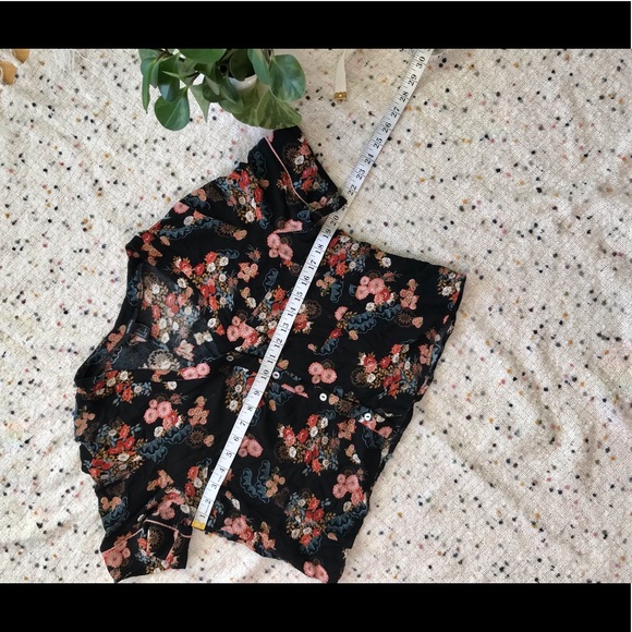 Forever 21 Floral Kimono Print Crop Top - Picture 8 of 9